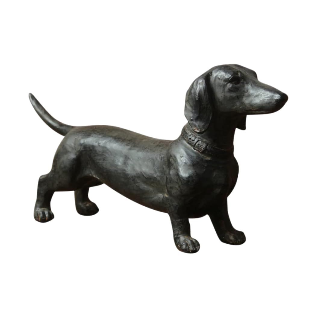 Statues Dachshund Ornament Standing Sausage Dog Statue Resin Standing Dog Lover Gift for Garden Decoration