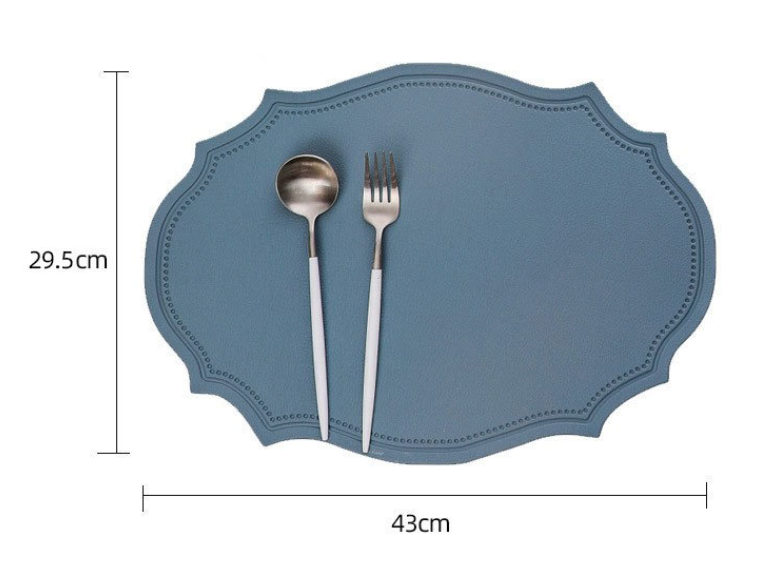 4 pcs Retro Faux Leather Placemat - Waterproof & Oil-Proof Dining Table Mat (Coffee) โ image 3