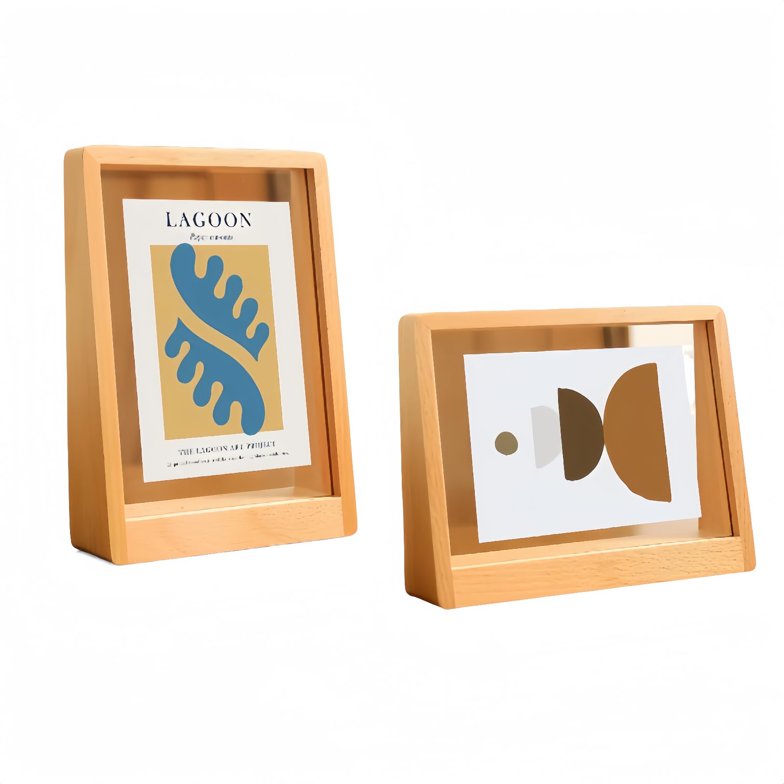 Photo frame - 3D photo frame - Wooden photo frame - Bedroom decoration - Living room decoration - Christmas decoration for indoors - Wooden - Transparent - 2