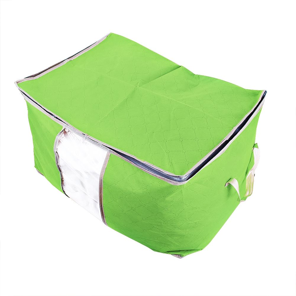 Foldable Clothing Organizer Clothing Storage Box For Clothes Underbed Dustproof Bag Green — image 2