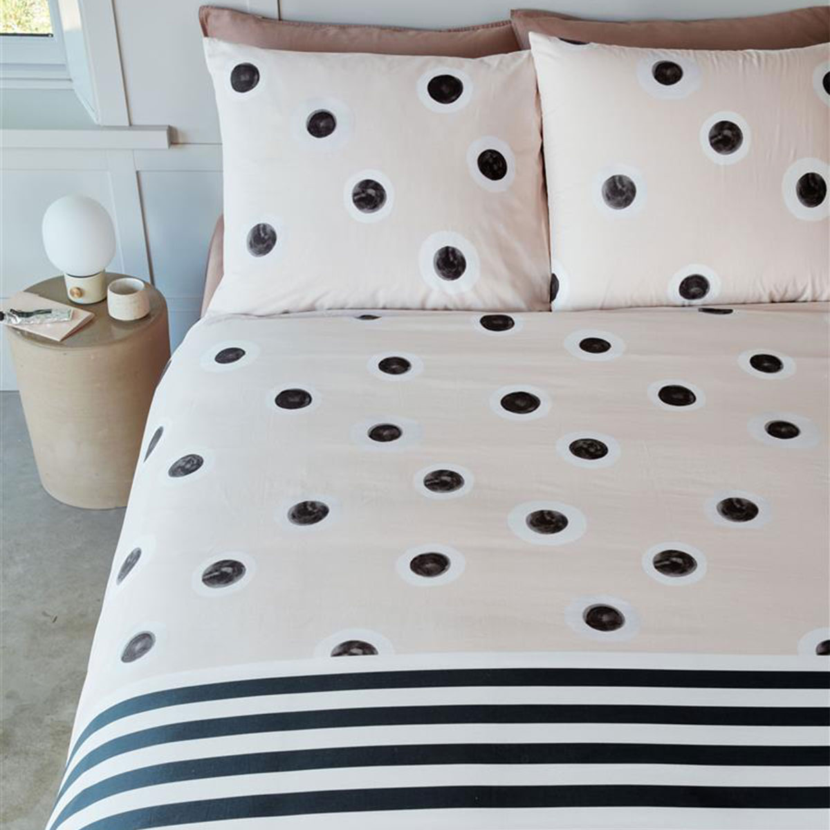 VTWonen Stripe and Eye Natural Cotton Quilt Cover Set King — image 4