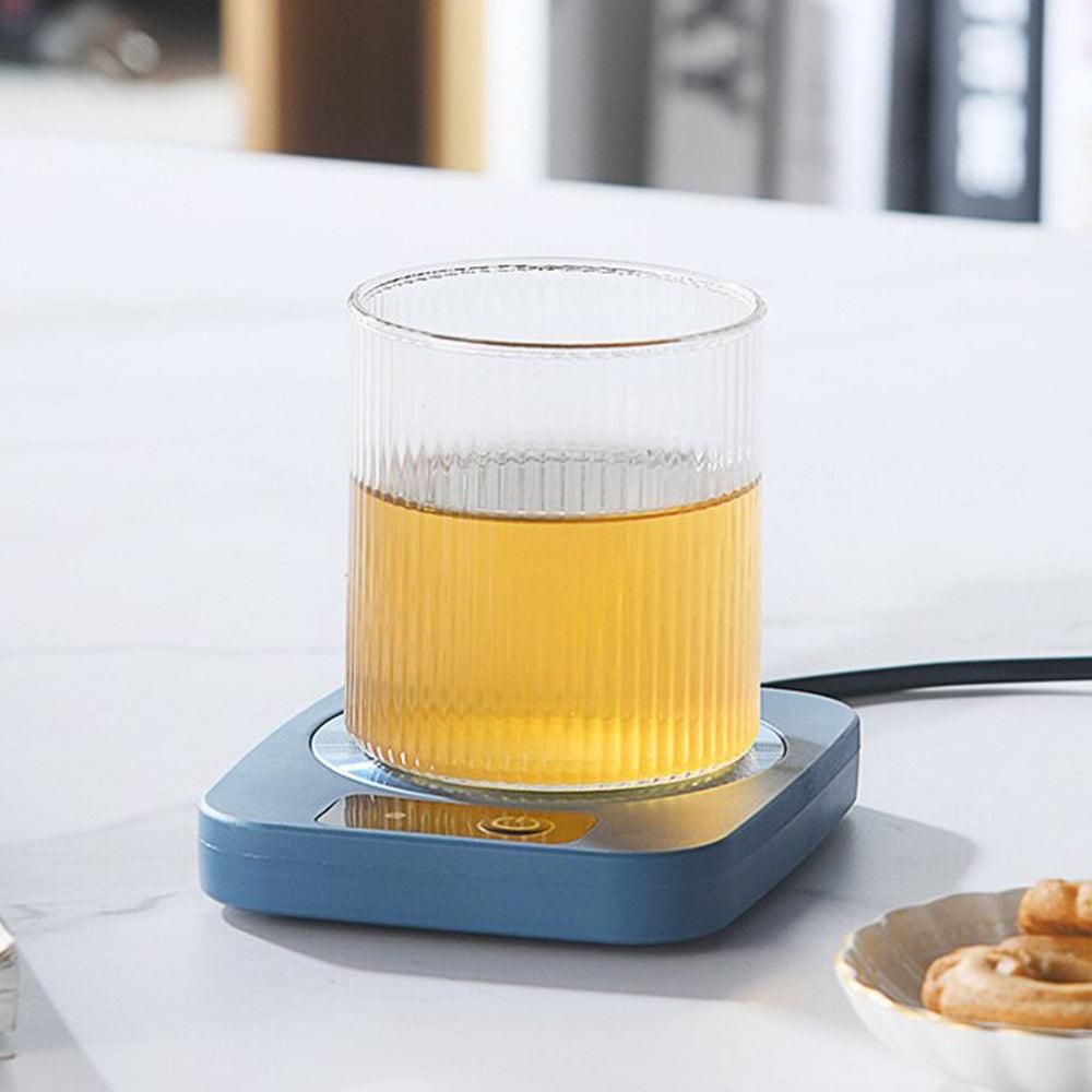 Electric Coffee Mug Warmer Milk Food Hot Plate Cup Warmer for Home Office Blue — image 2