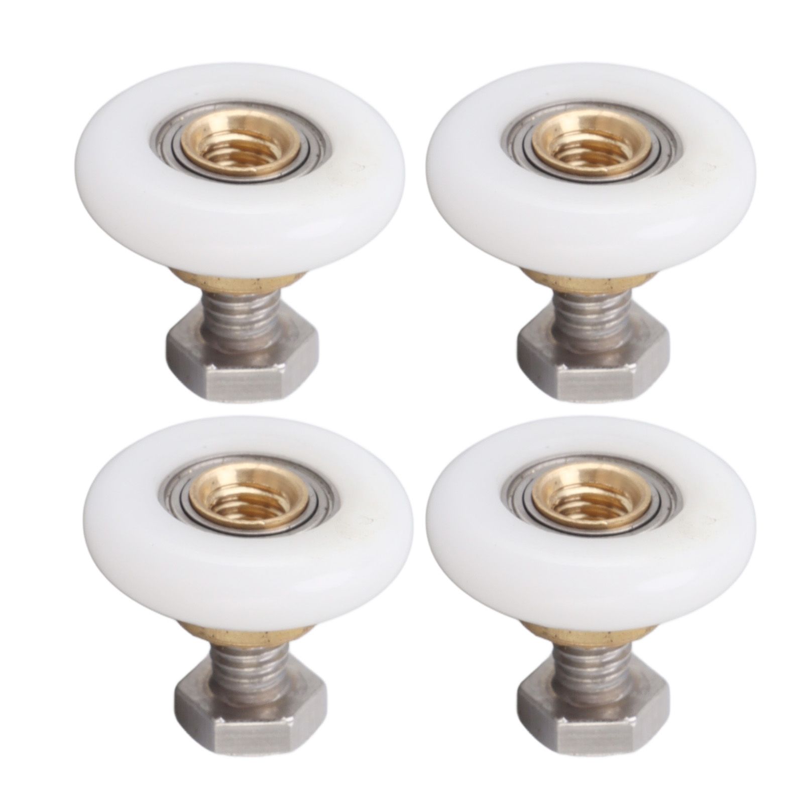 4 Set Shower Door Rollers Runners Wheels Bathroom Glass Door Rollers Runners Pulleys Wheels Replacement Part 27mm — image 5
