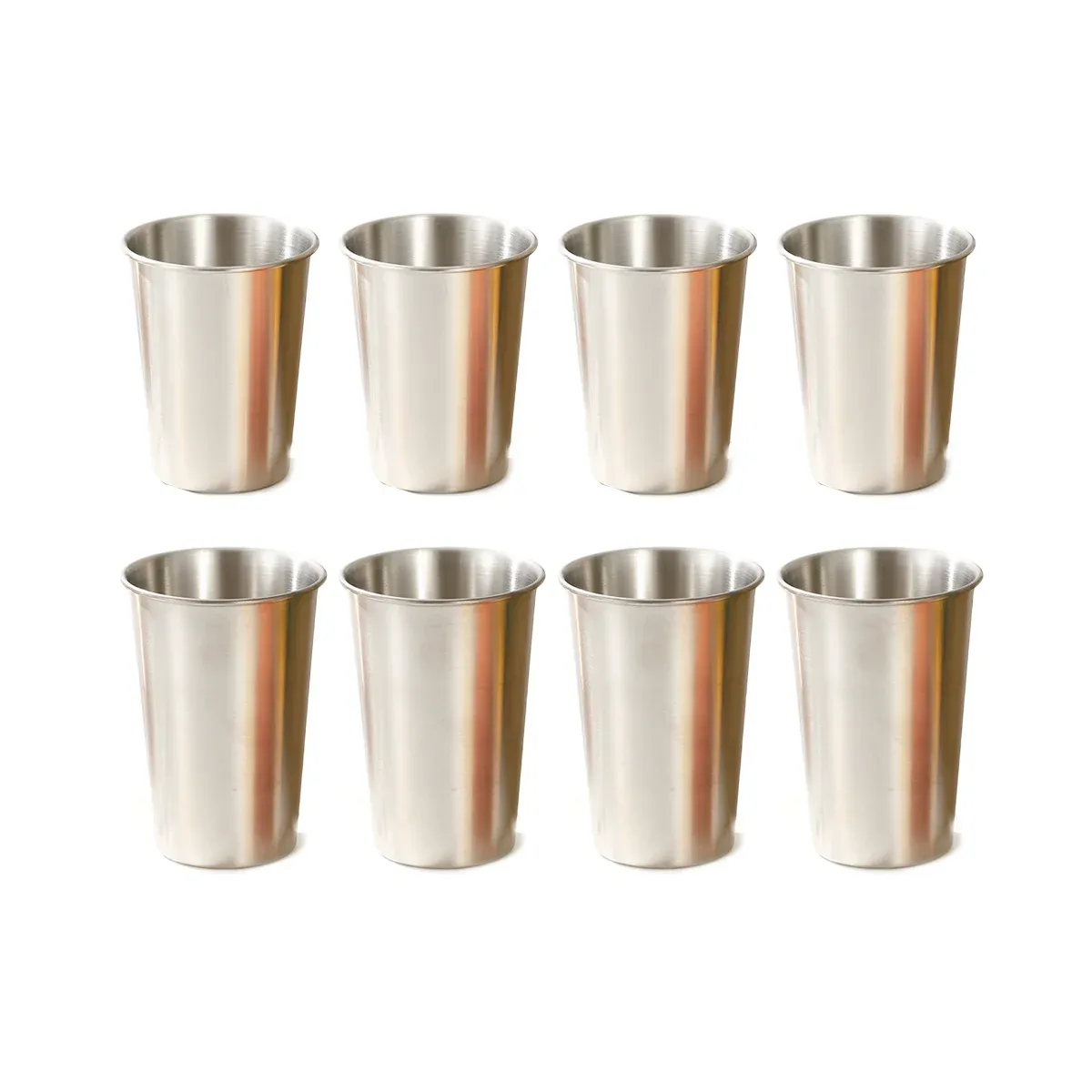 Stainless Steel Cups 8PCS Beer Water Coffee Milk Tea Mugs Reusable Drinkware — image 2