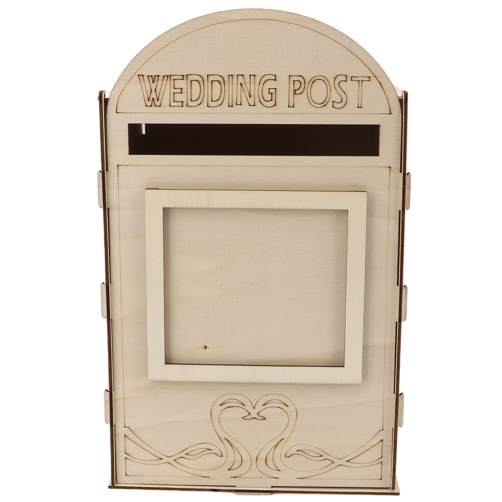 DIY Wooden Wedding Mailbox Post Box with Lock Key for Reception Wedding Anniversary Party Decoration JM01618 — image 6