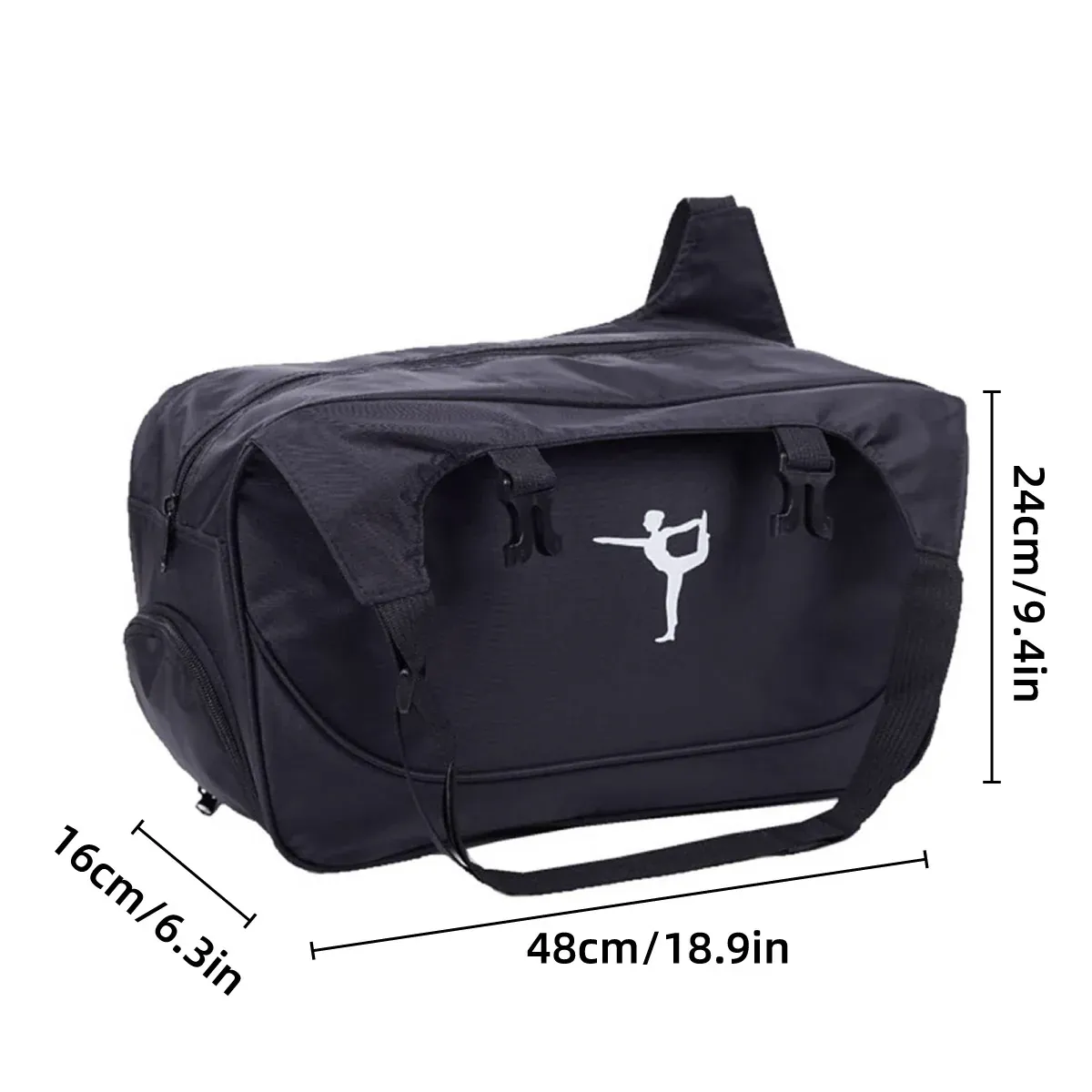 Yoga Mat Bag Large Capacity Sports Backpack Casual Gym Travel Print Backpack - Blue β image 4