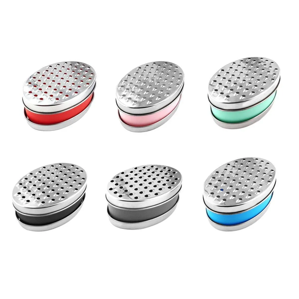 Stainless Steel Kitchen Cheese Grater with Container Storing Fruits Cheese Box - Red — image 3