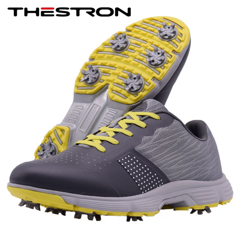 THESTRON Men Golf Shoes Waterproof Casual Black 10.5 โ image 3