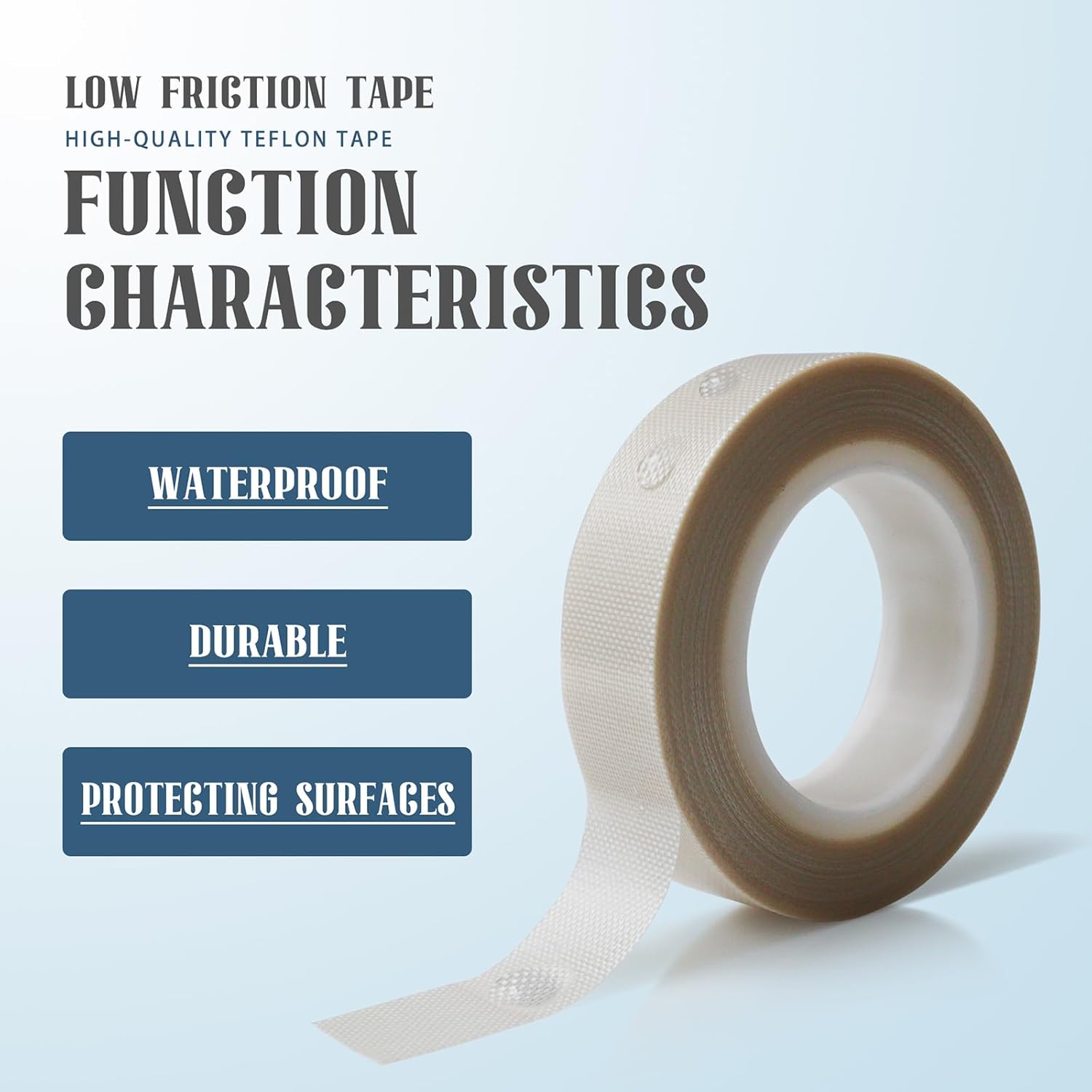2 Rolls 1/2 Inch x 33 Feet Low Friction Drawer Slide Tape - Squeak Resistant, Abrasion Resistant Surface Protection Tape for Wood, Cabinet, Curtain, Furniture โ image 3