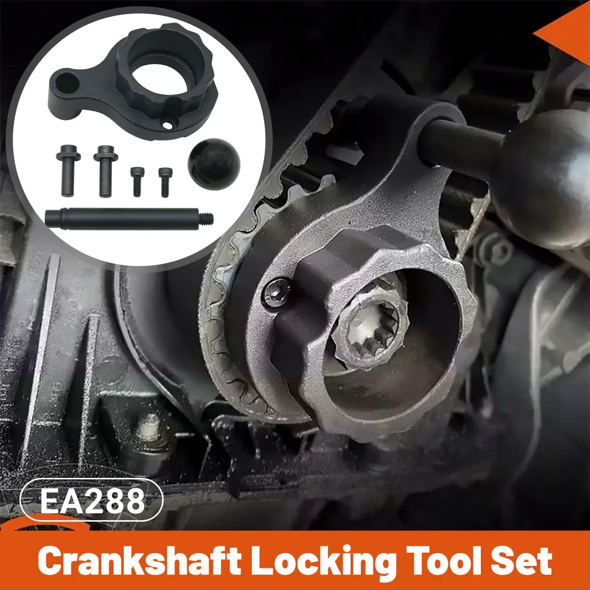 Crankshaft Locking Tool Set CR-V Steel Sturdy Suit for VAG 1.4 1.6 2.0 TDI EA288