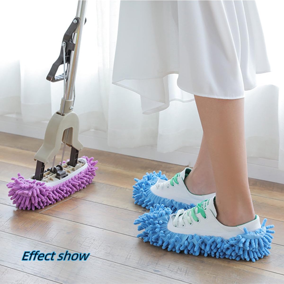 Shoe Covers - 5 Pairs - Mop Shoe - Shoe Cover - Shoe Protectors - Cleaning Shoes - Mop Slippers - Easy Cleaning - Mopping - Cleaning - Mop Set - Reusable - For — image 4