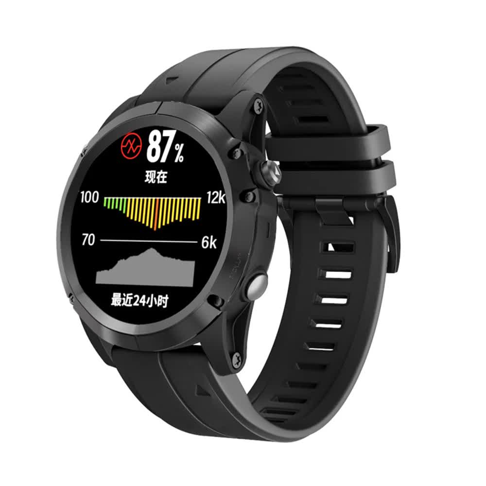 22mm 26mm Silicone Strap for Garmin Fenix 7X 7 Pro Solar/6X 6 Sapphire 5 5X Plus 3 3HR/Epix QuickFit WatchBand 1:1 Official Band style1 Army green QuickFit — image 4