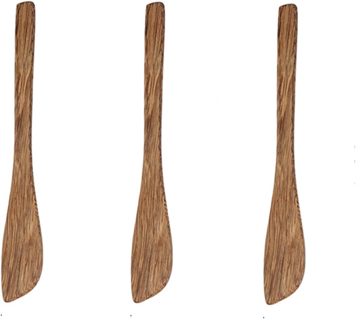 3-Piece Teak Kitchen Utensil Set Safe for Non-Stick Pans Heat Resistant Cooking Tools