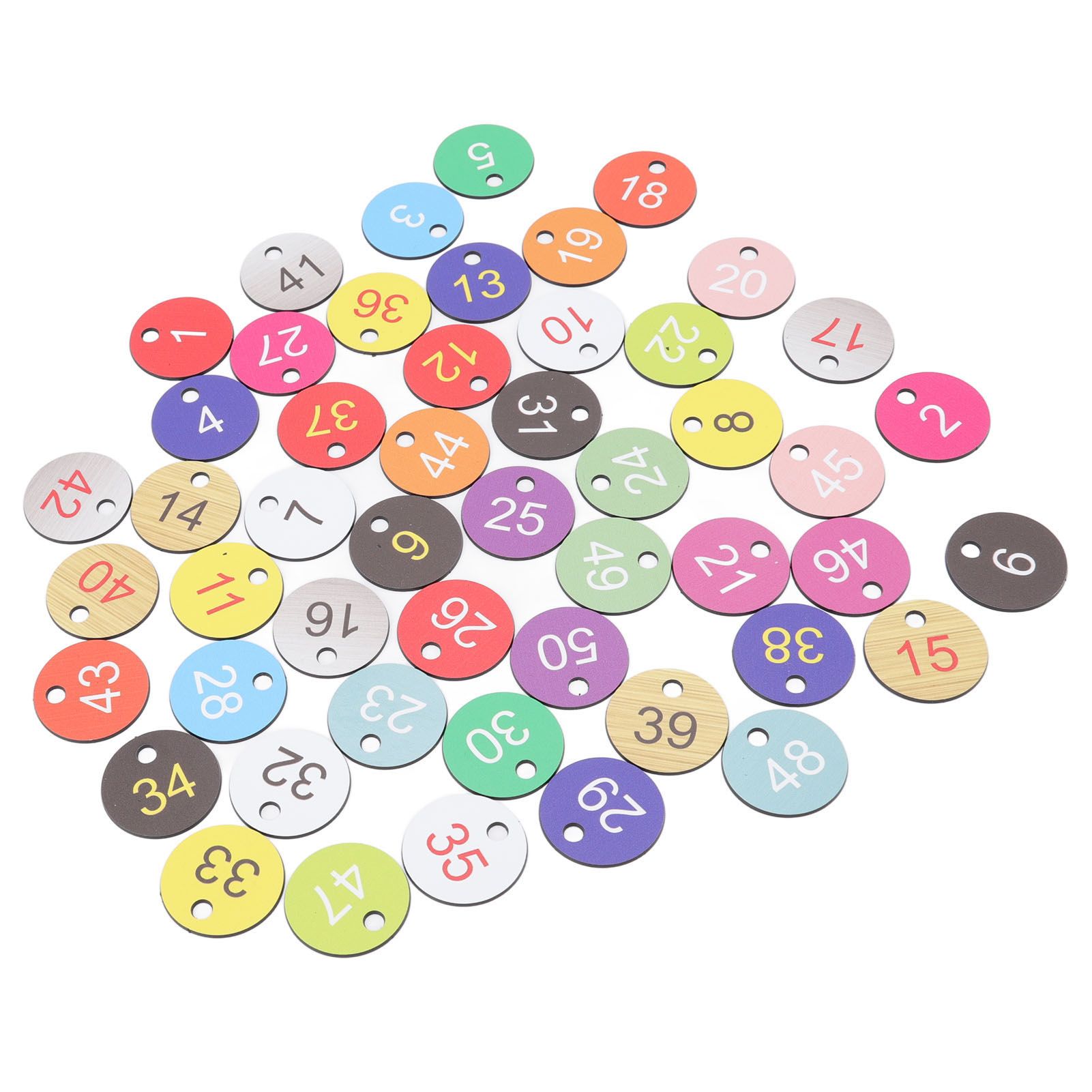 50Pcs Round Plastic Number Tags Plastic Number Labels for Beekeeping Livestock Farming 1-50 — image 6