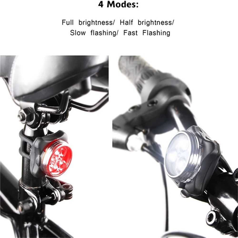 2 pack USB Rechargeable Bike Light Set, Super Bright, Bike Lights Front and Back, Waterproof, 4 Light Modes โ image 2