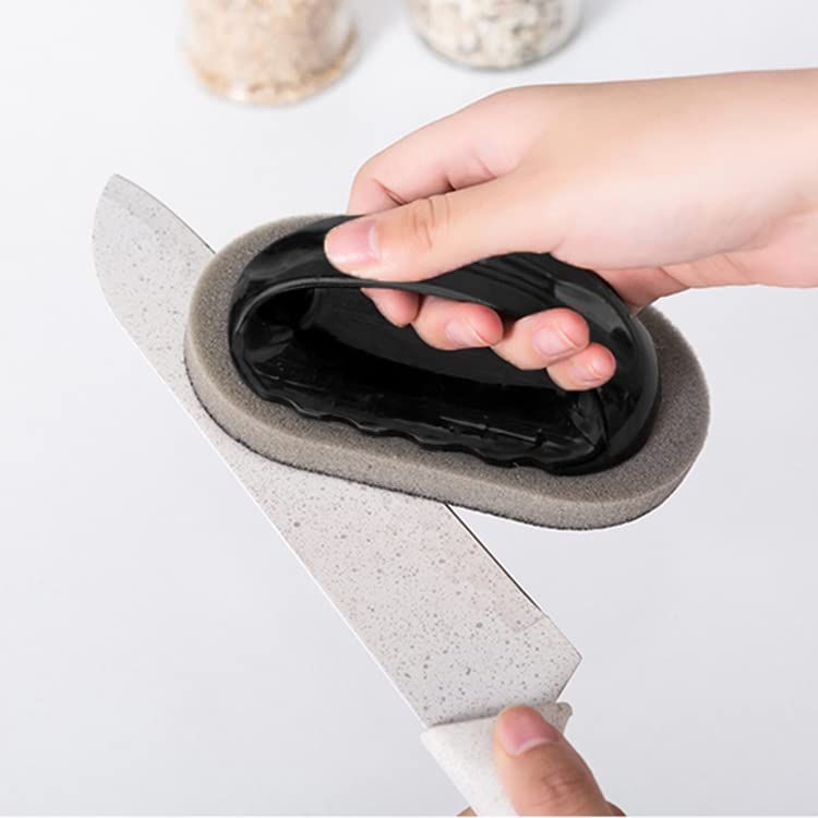 Nano Scrub Pads with Handle - Reusable Emory Sponge Cast Iron & Metal Cleaning Tool - Perfectly Cleans BBQ Grills, Griddles โ image 4