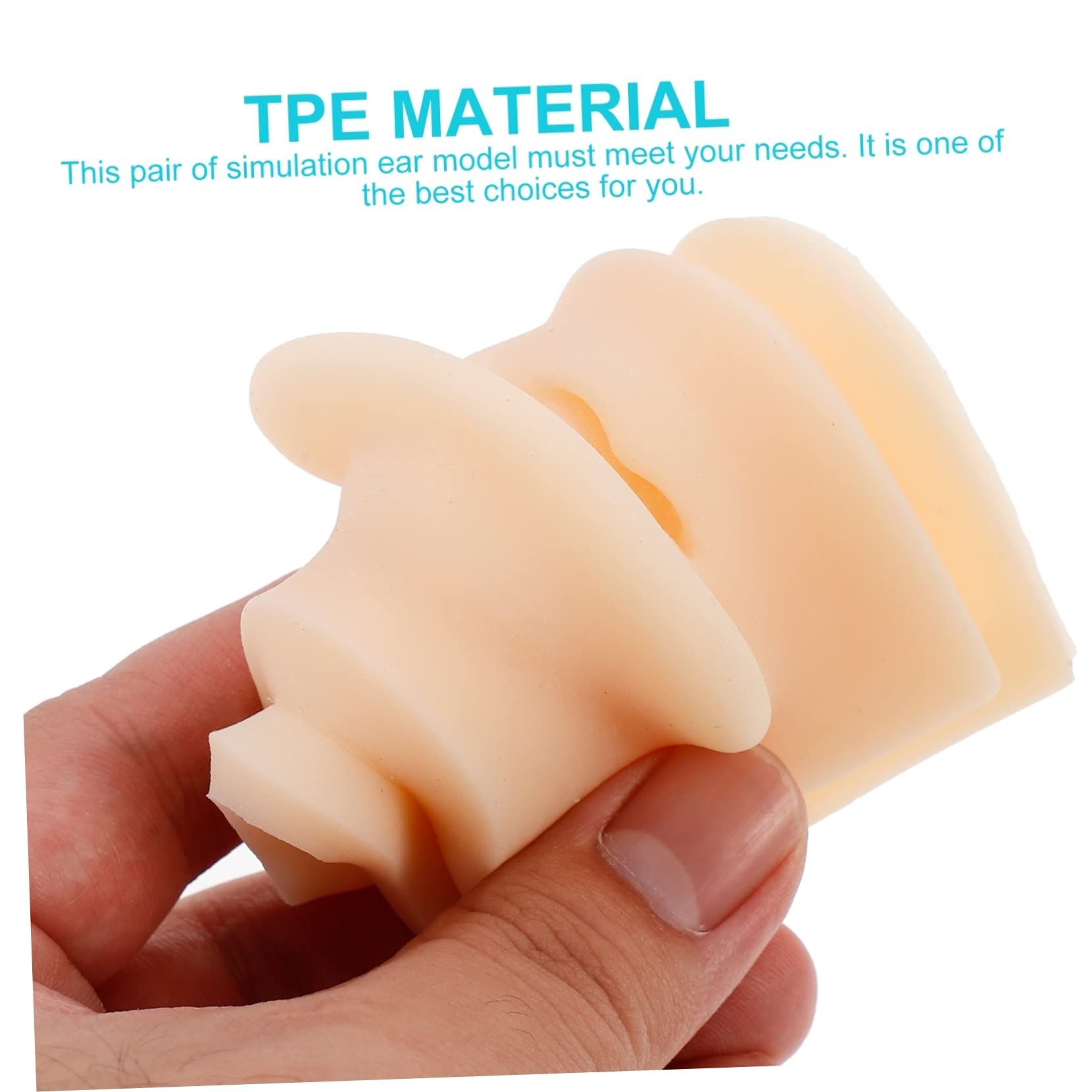 1 Pair Ear Model Manikin Ear Display Sample Display Tools for Ear Anatomy Model Portable Blender Science Teaching Tools Silicone — image 2
