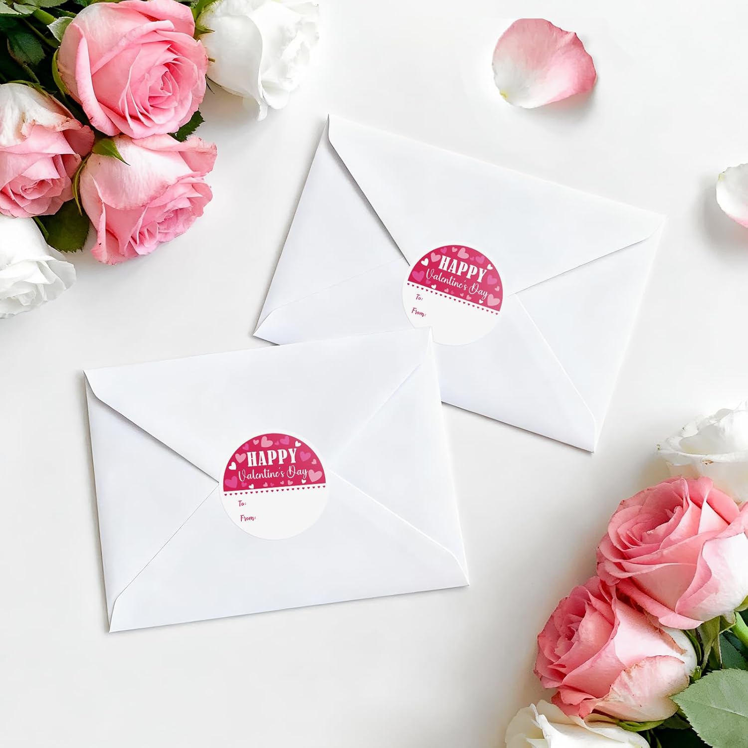 Valentines Day Gift Stickers - Happy Valentine's Day Name Stickers 60Pcs 2Inch Valentines to from Sticker Self Adhesive Happy Valentine's Heart Sticker for — image 6