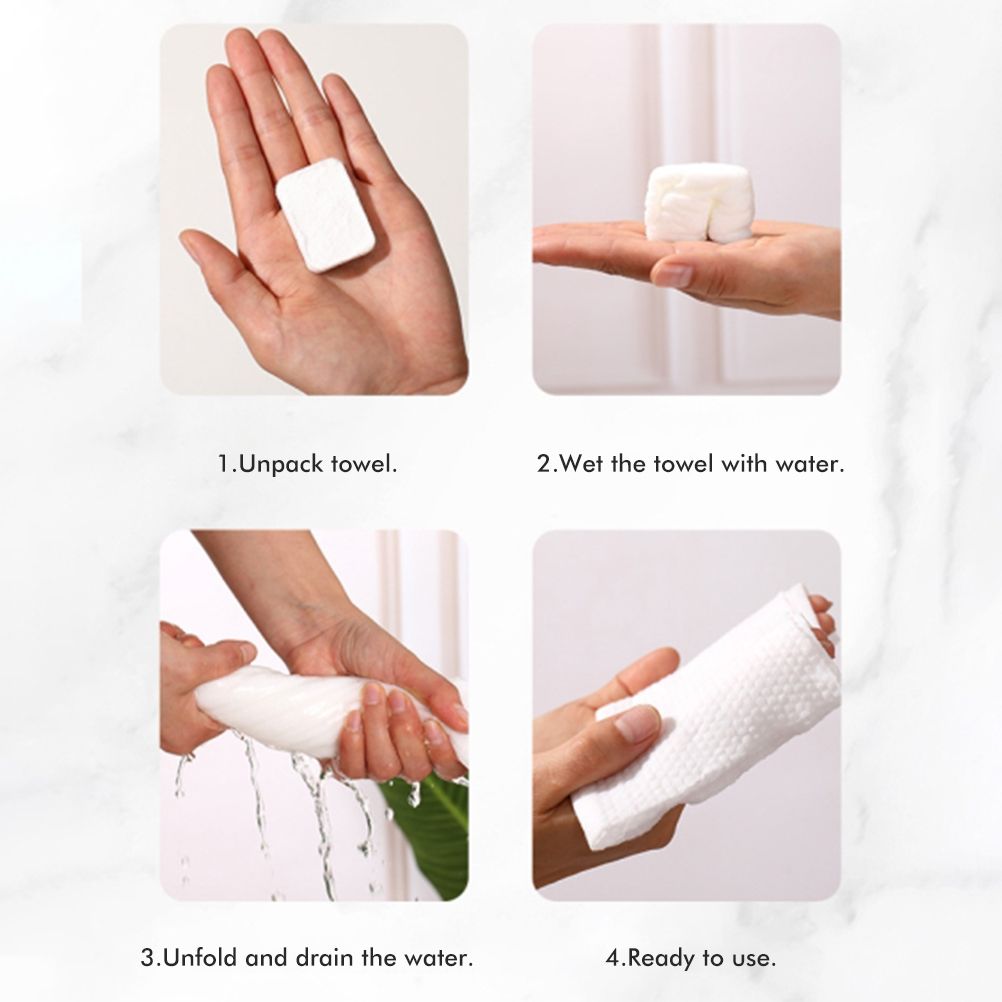 100Pcs One Time Compressed Towel Portable Travel Cotton Face Towel Outdoor Makeup Moistened Tissues — image 3