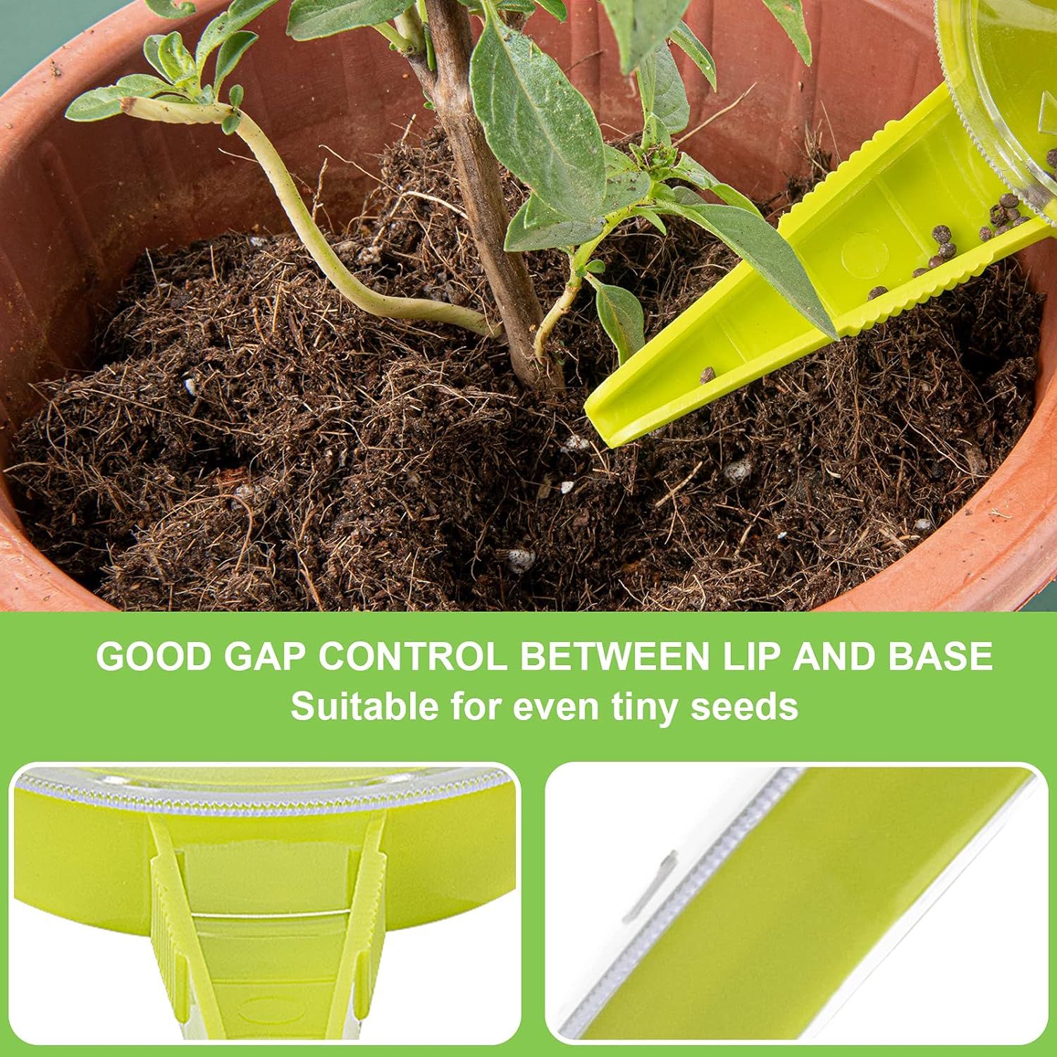Sowing Seed Dispenser Hand Tool, 6 Pack Handheld Garden Seeder Sower Planter with 5 Dial Settings, Ideal for Small Seeds — image 2