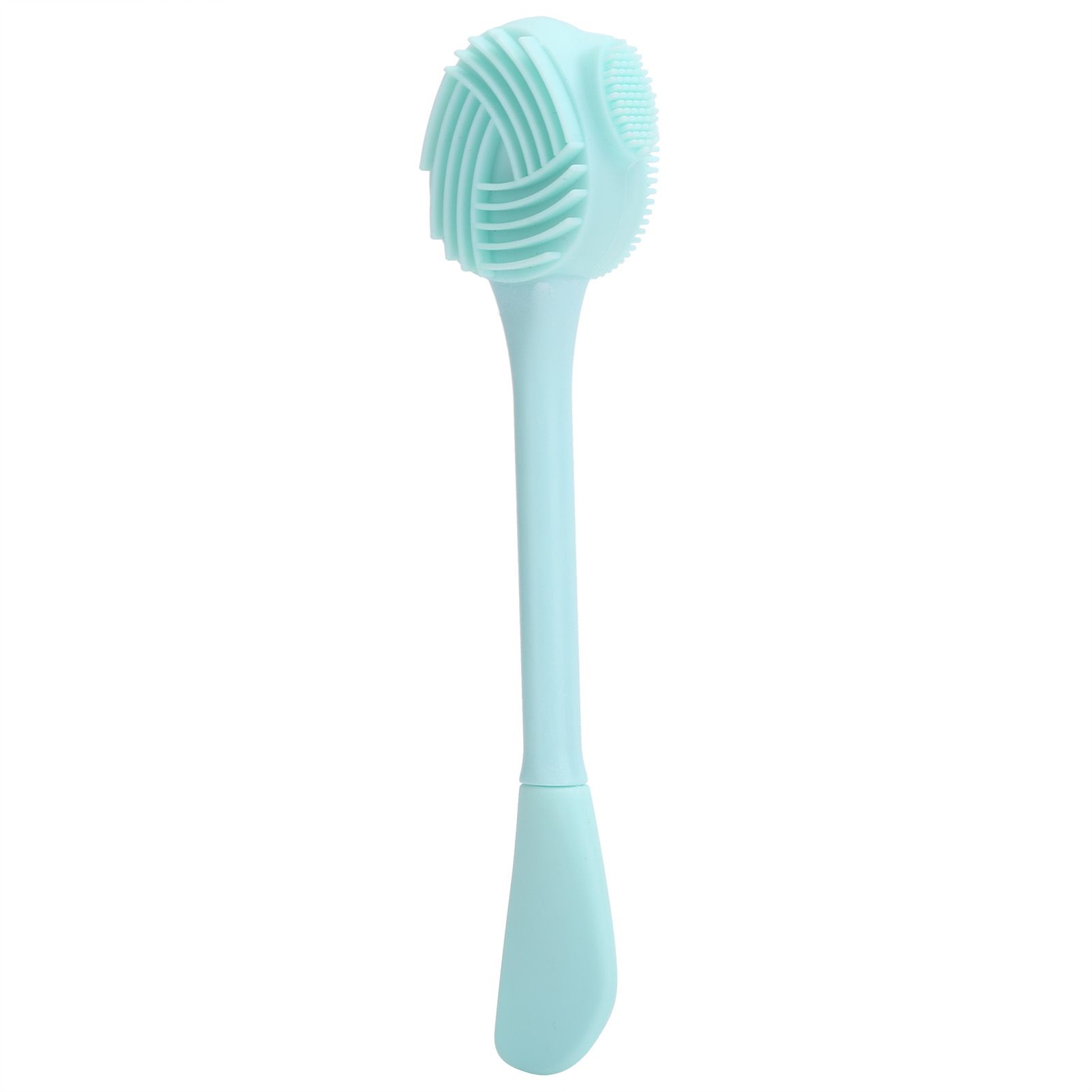 Handheld Silicone Face Cleaning Brush Mask DIY Mixing Stick Makeup Cleansing Brush(Green Double Head Knife Shape ) — image 4