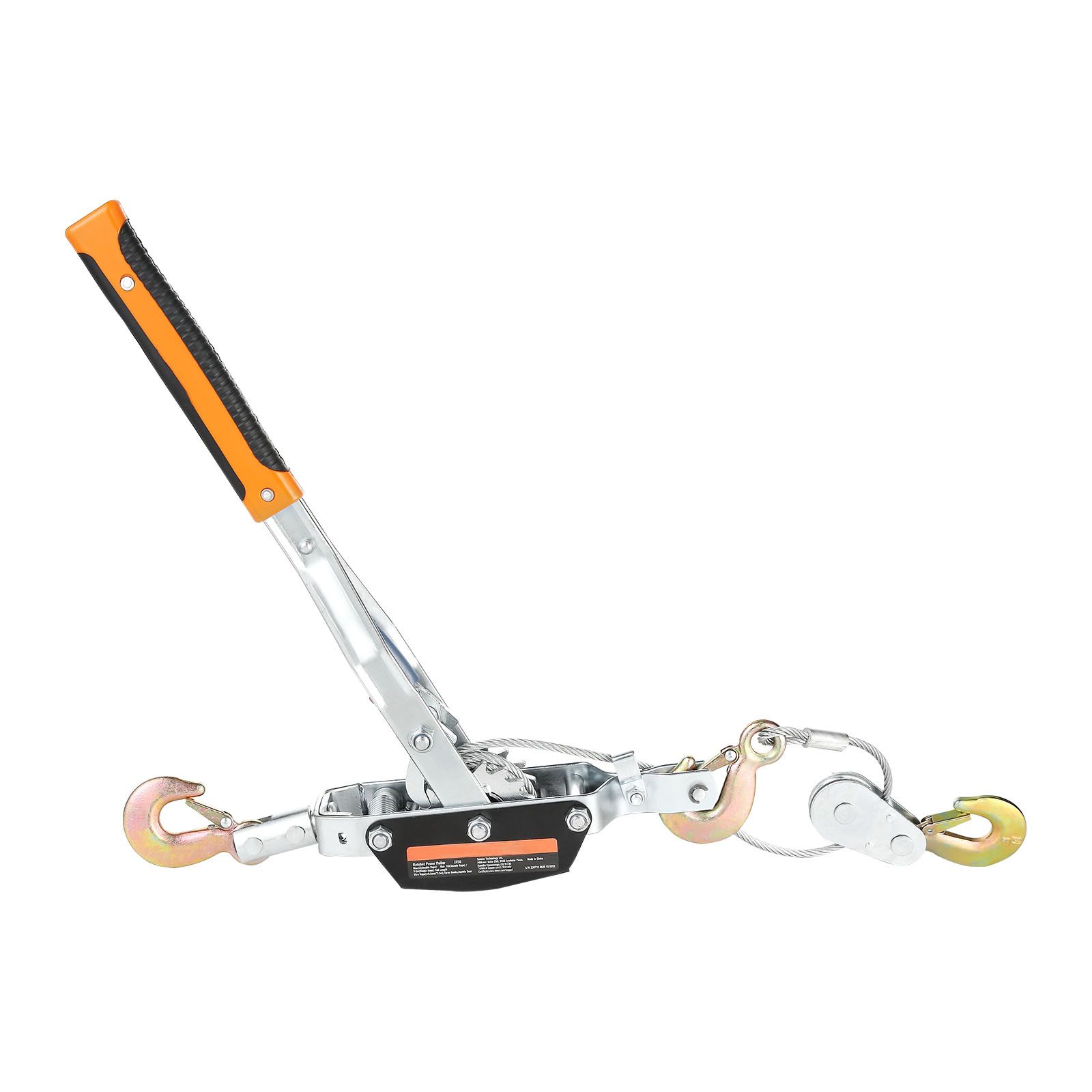 Come Along Winch, 5 Ton Max Pulling Capacity, 3.5 m Steel Cable, 3 Hooks, Heavy Duty Ratchet Power Puller Tool with Dual Gears, Automotive Hoist Cable Puller