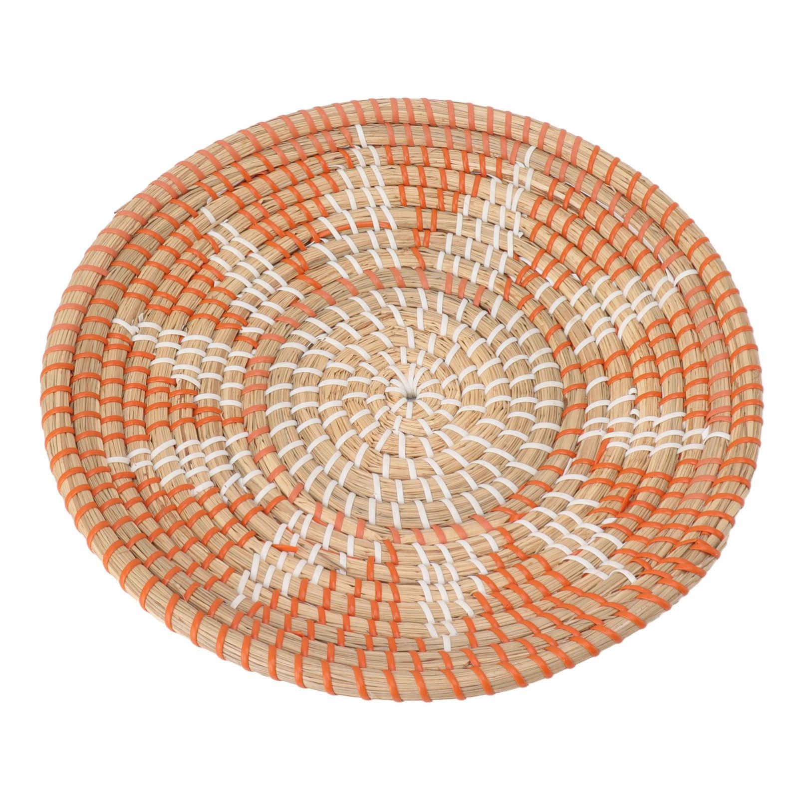 Round Grass Wall Ornaments 35cm Diameter Hand Knitting Hanging Woven Wall Baskets for Living Room Kitchen Style 1 โ image 3