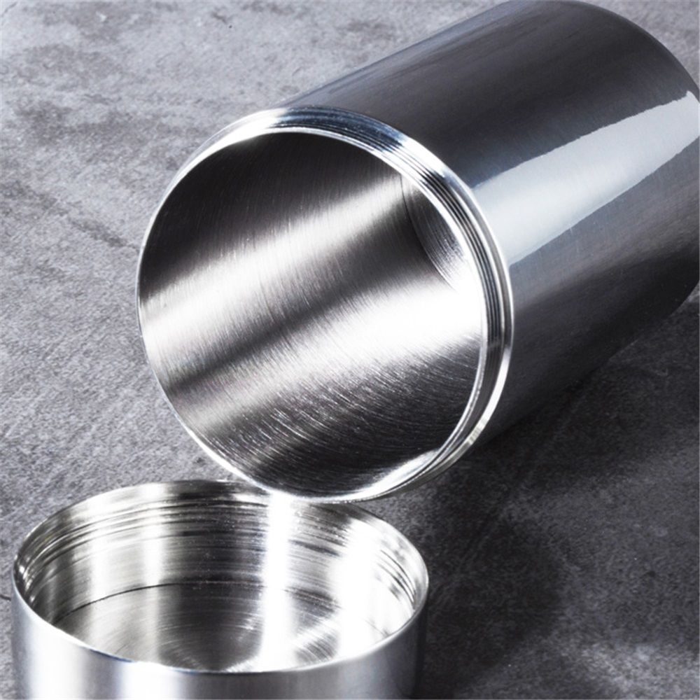 Mini Stainless Steel Tea Can Tea Storage Containers Vacuum Seal Portable for Travel, Kitchen Cup for Coffee Sugar Seasoning Storage — image 5