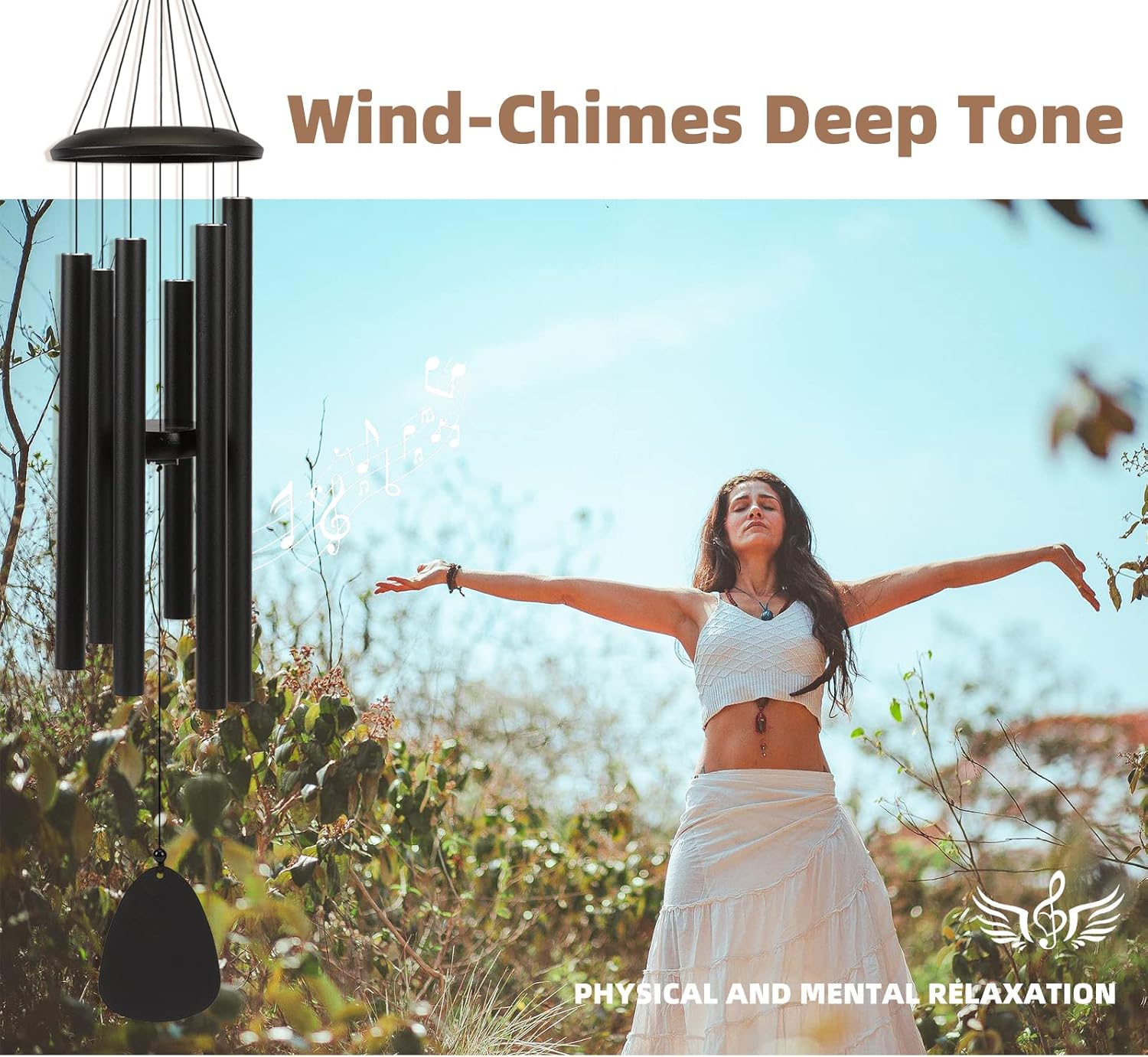 Wind-Chimes-Outdoor-Large-Decor, Deep Tone Soothing Melodic Tones Windchimes, Wind Chimes for Outside, Memorial Wind Chime Best Gift for Mom Women Grandma โ image 3