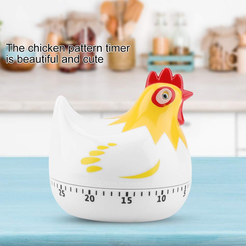 1 PCS Chicken Pattern Timer, Chicken Pattern Countdown Kitchen Timer Reminder for Cooking Baking (White) โ image 5