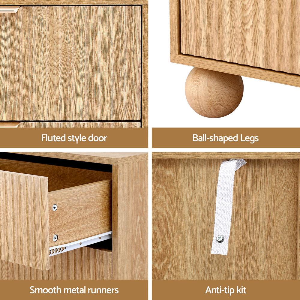 Artiss 6 Chest of Drawers Dresser Tallboy Pine — image 5