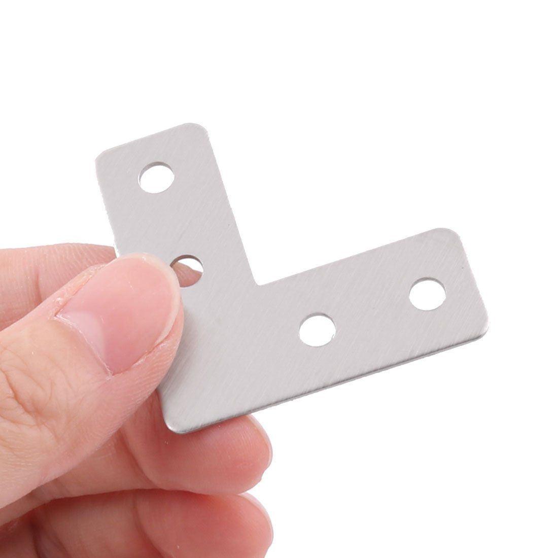Flat Plate L Shape, 40mmx40mm, Stainless Steel 304 Angle Corner Brace Repair Brackets, Pack of 10 Brace Repair Brackets — image 5