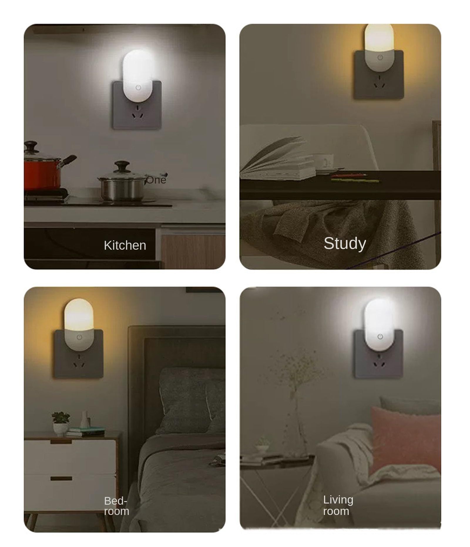 soft diffused light energy saving and durable plug-in night light widely applicable easy to install durable and safe — image 3