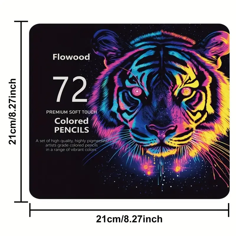 Flowood 72-Color Premium Soft Touch Colored Pencils Tin Set — Pre-Sharpened, Highly Pigmented Soft Core, Multi-Tier Portable Storage. The Top Choice for — image 5