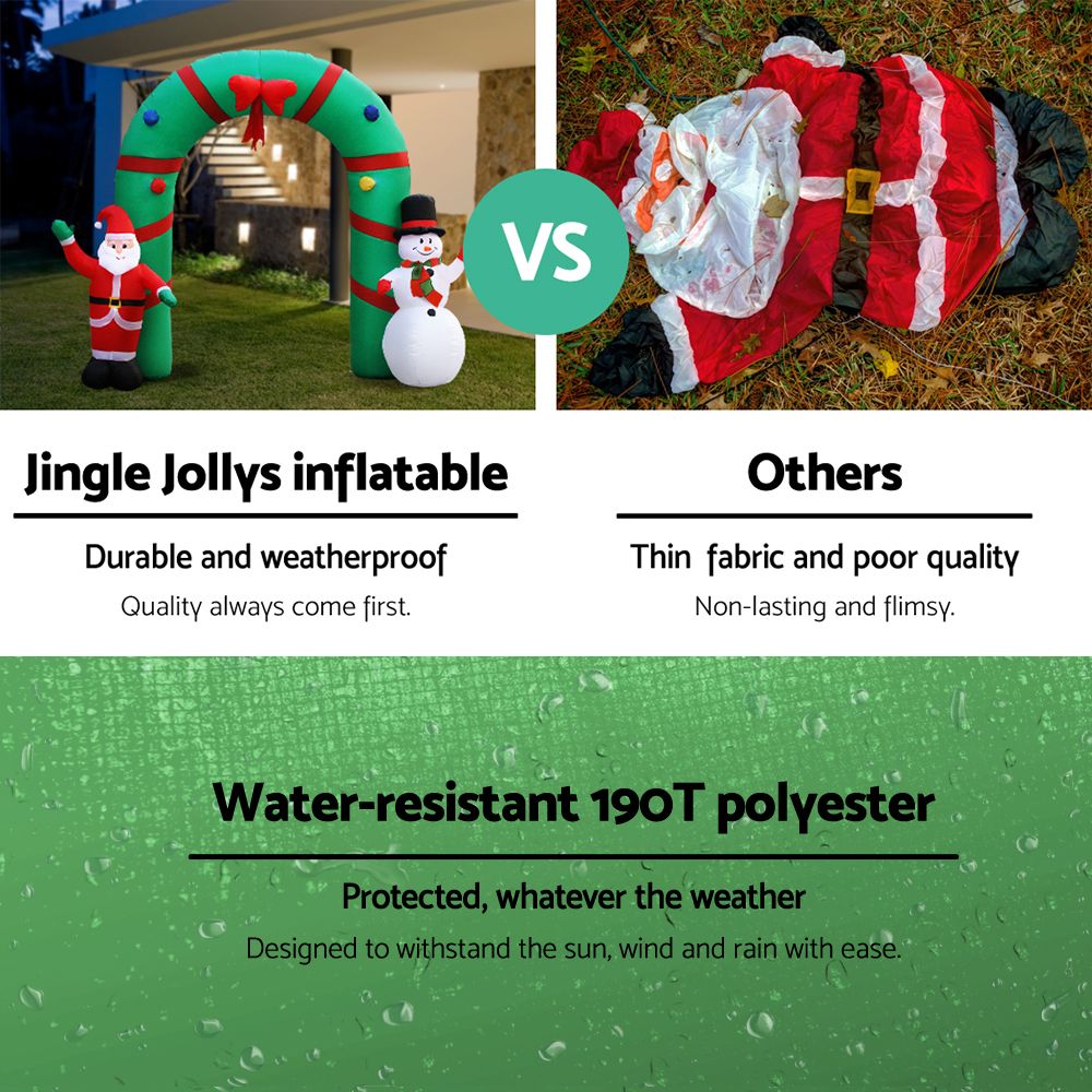 Jingle Jollys Christmas Inflatable Archwary 2.8M Illuminated Decorations โ image 3