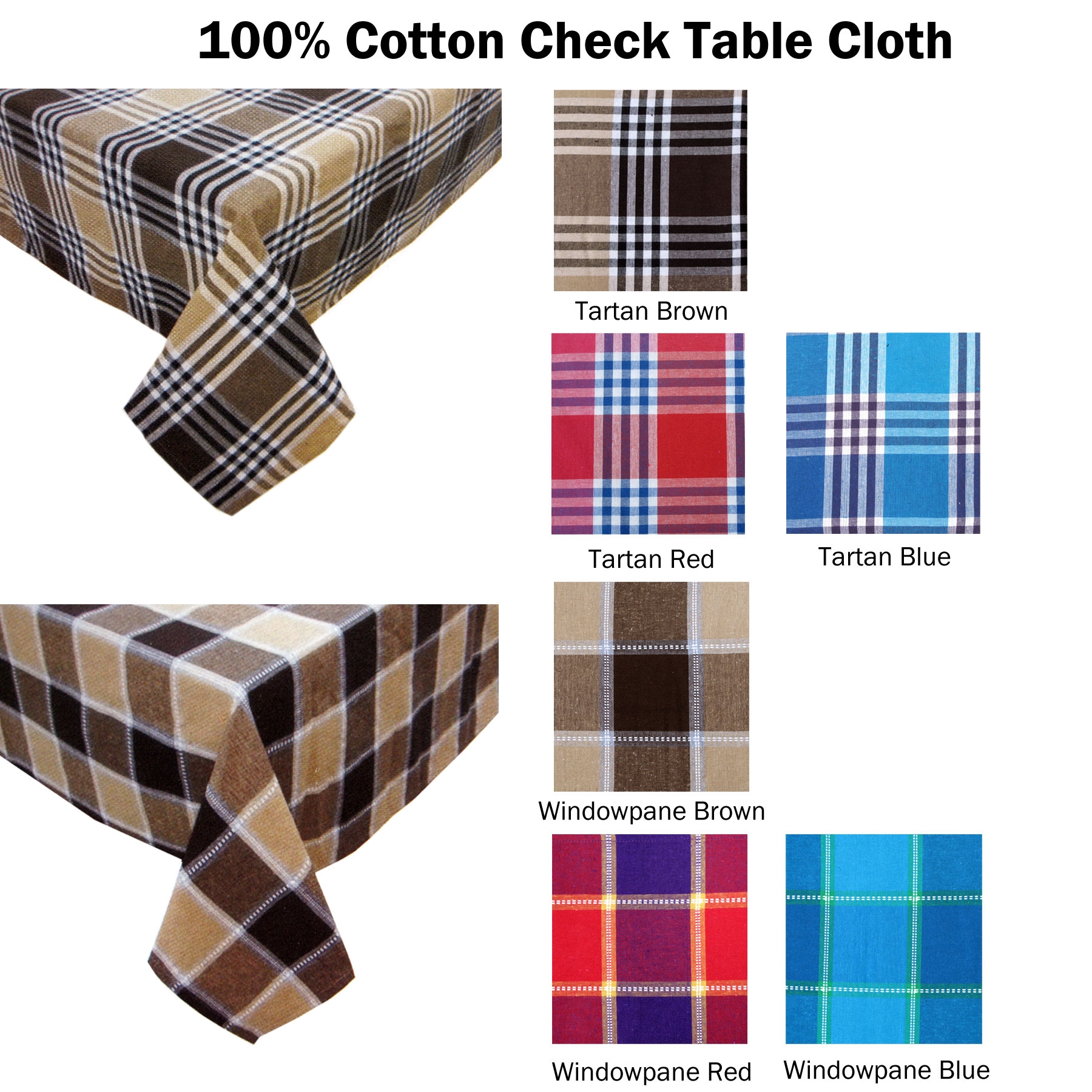 Check Table Cloth Tartan Red 180 x 180 cm โ image 2