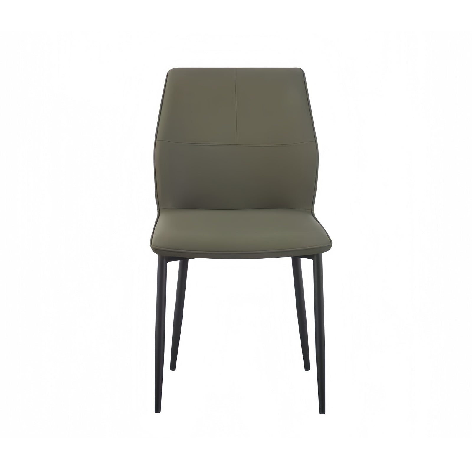 6x Dining Chair Brown Faux Leather Upholstered Seat Powder Coated Iron Legs — image 3