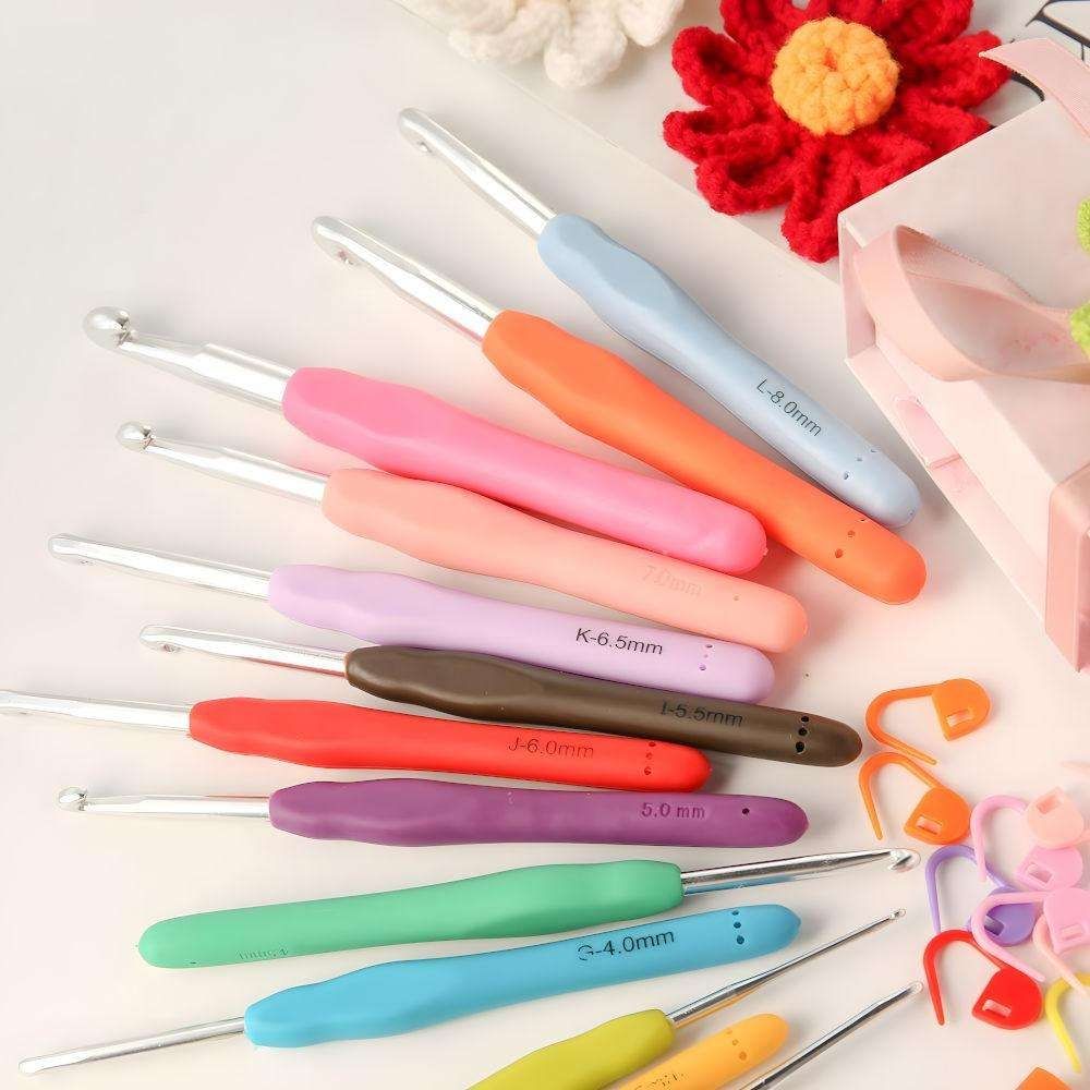 45-Piece Crochet Kit with Hooks, Markers, Tape Measure, MultiColor โ image 2