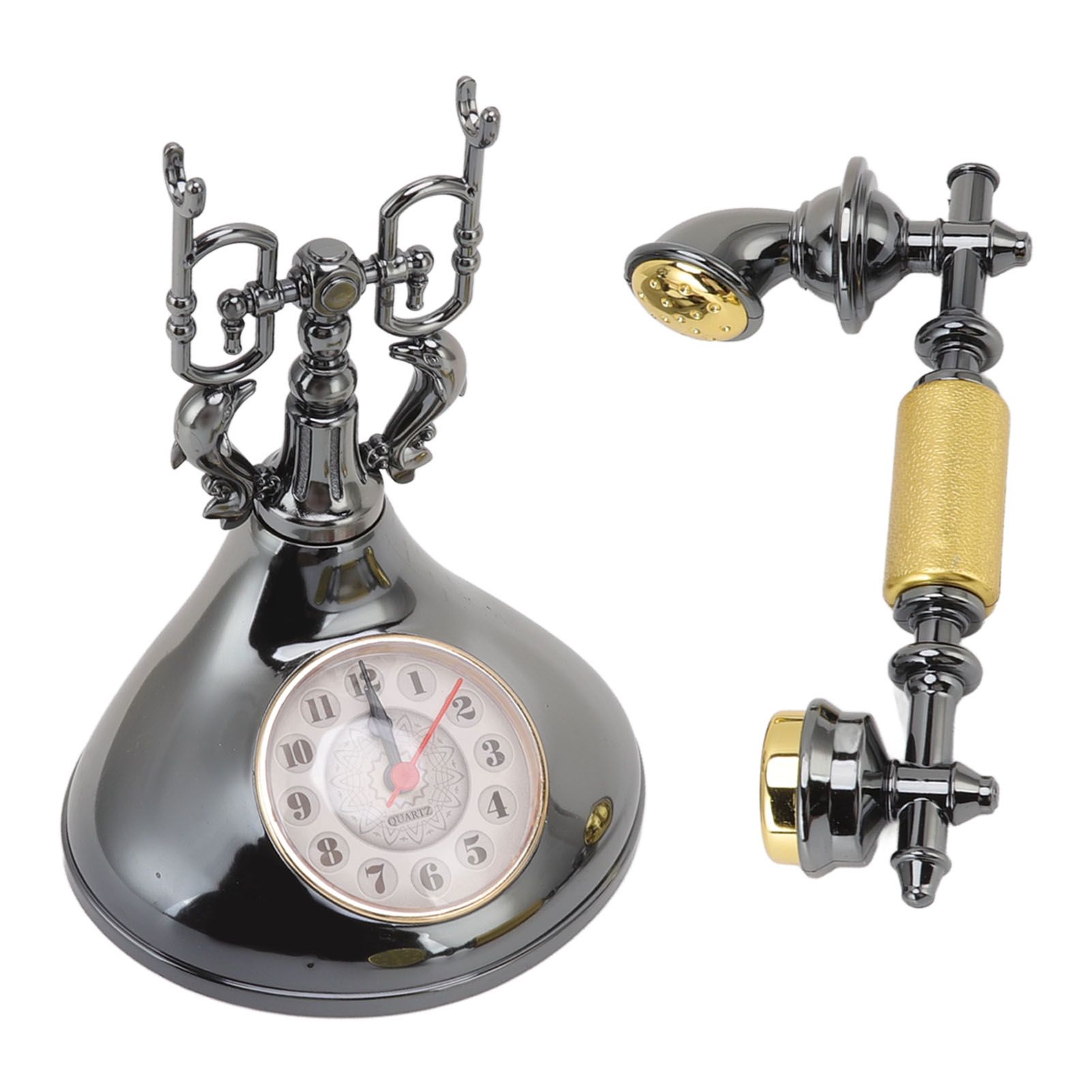 Vintage Telephone Alarm Clock Unique Elegant Accurate Time Bedside Clock Decoration for Home Cafe Office YF020 1 — image 6
