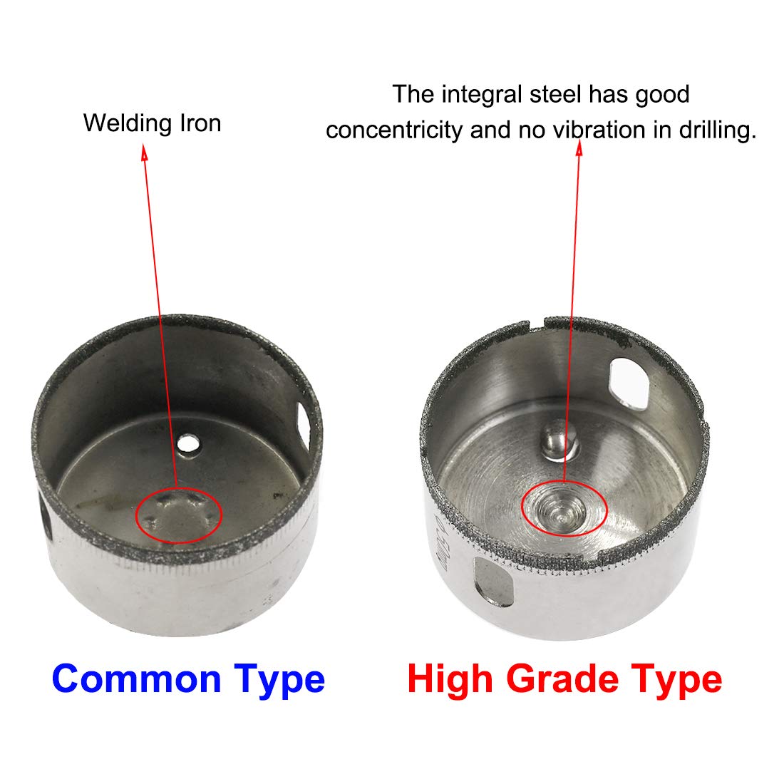 1-1/2 Inch / 38mm Diamond Drill Bits, Diamond Hole Saw Hollow Core Drill Bits for Glass Ceramic Porcelain Tiles Marble Granite Quartz โ image 5