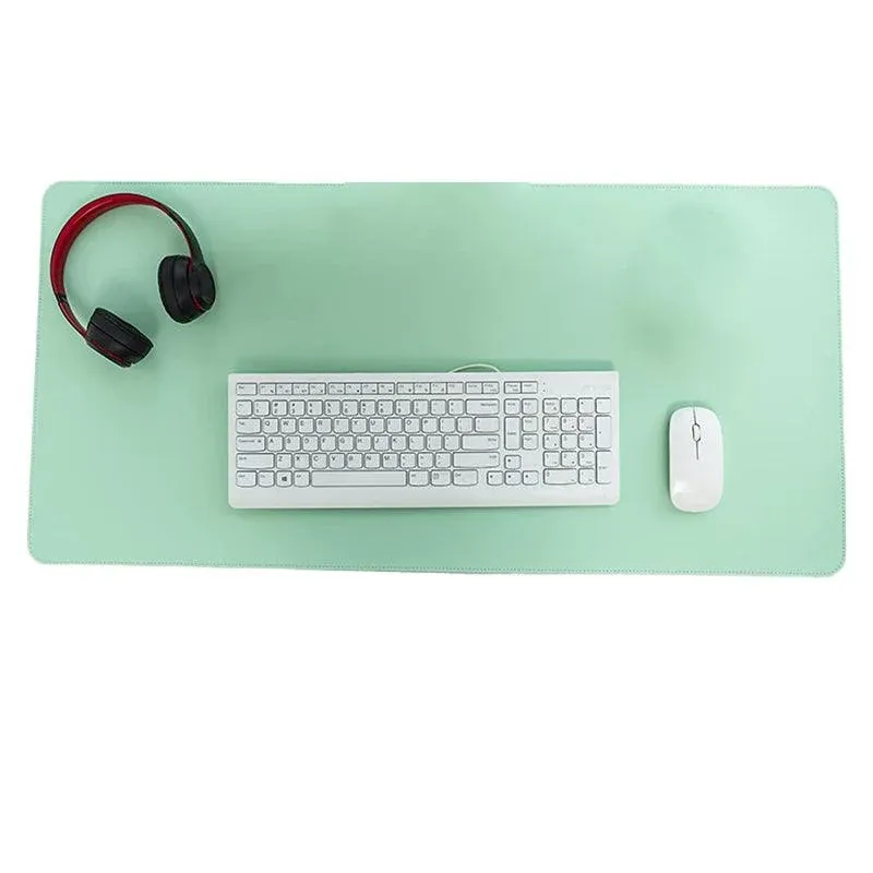 Large Leather Mouse Pad 80x40cm Desk Mat Gaming Extended Waterproof Anti Slip - Grey — image 3
