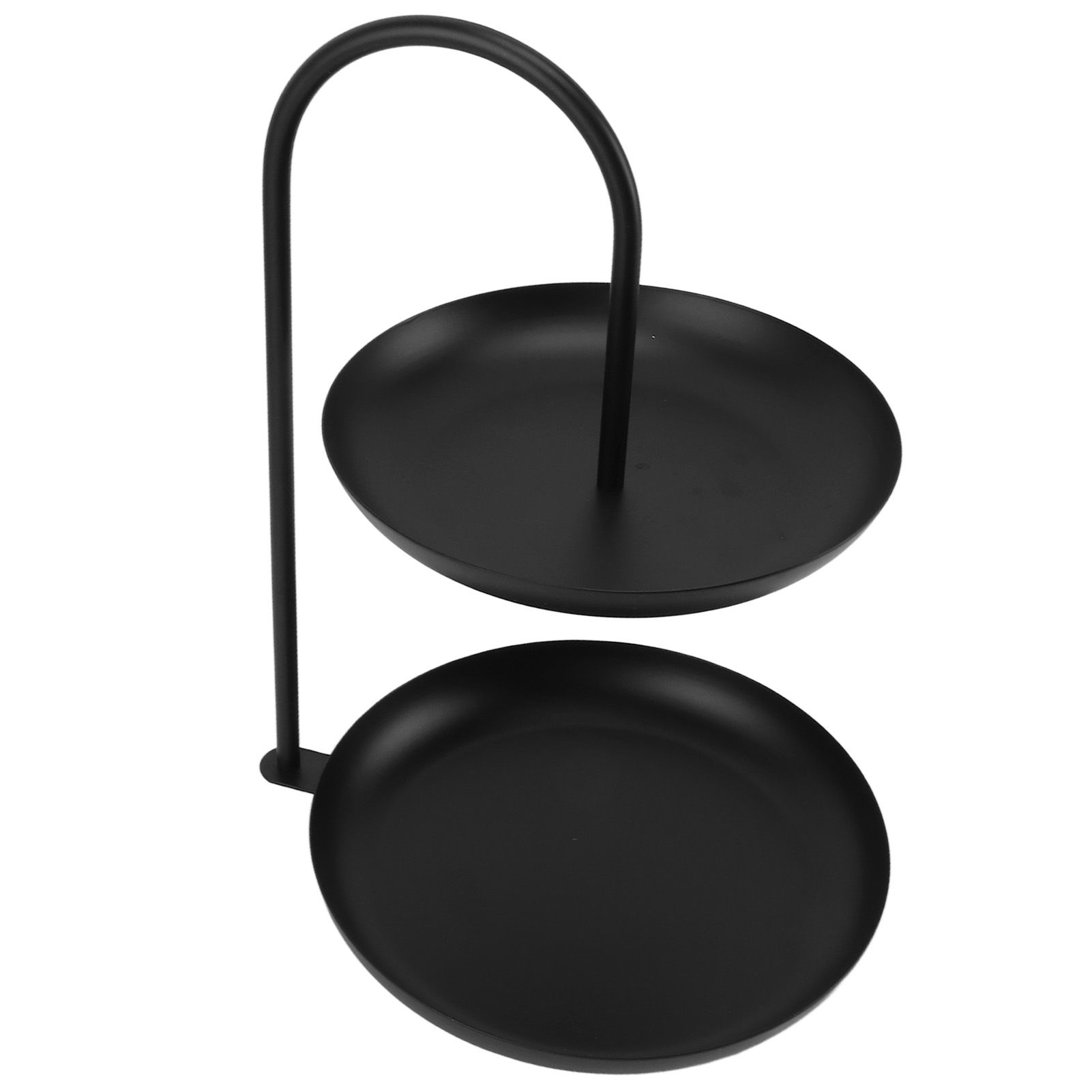Dessert Rack Fruit Stand Round 2 Tier Iron Display Holder for Party Wedding Birthday Home Black โ image 2