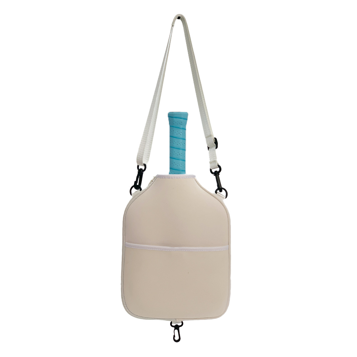 SA04 Beige Neoprene Pickleball Paddle Cover (racket not included) - Protective Crossbody Bag with Adjustable Shoulder Strap and Fence Hook - Universal — image 3