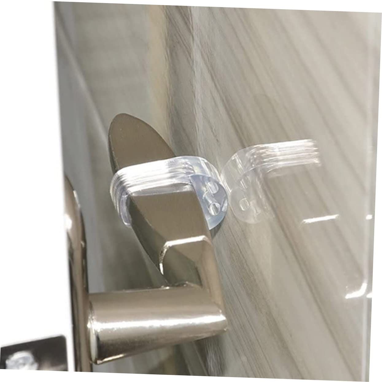 Door Stoppers Bumper Guard 8pcs Clear Silicone Door Handle Door Anti- Collision Ring Door Stopper Wall Protector Knob Wall Shiel โ image 5