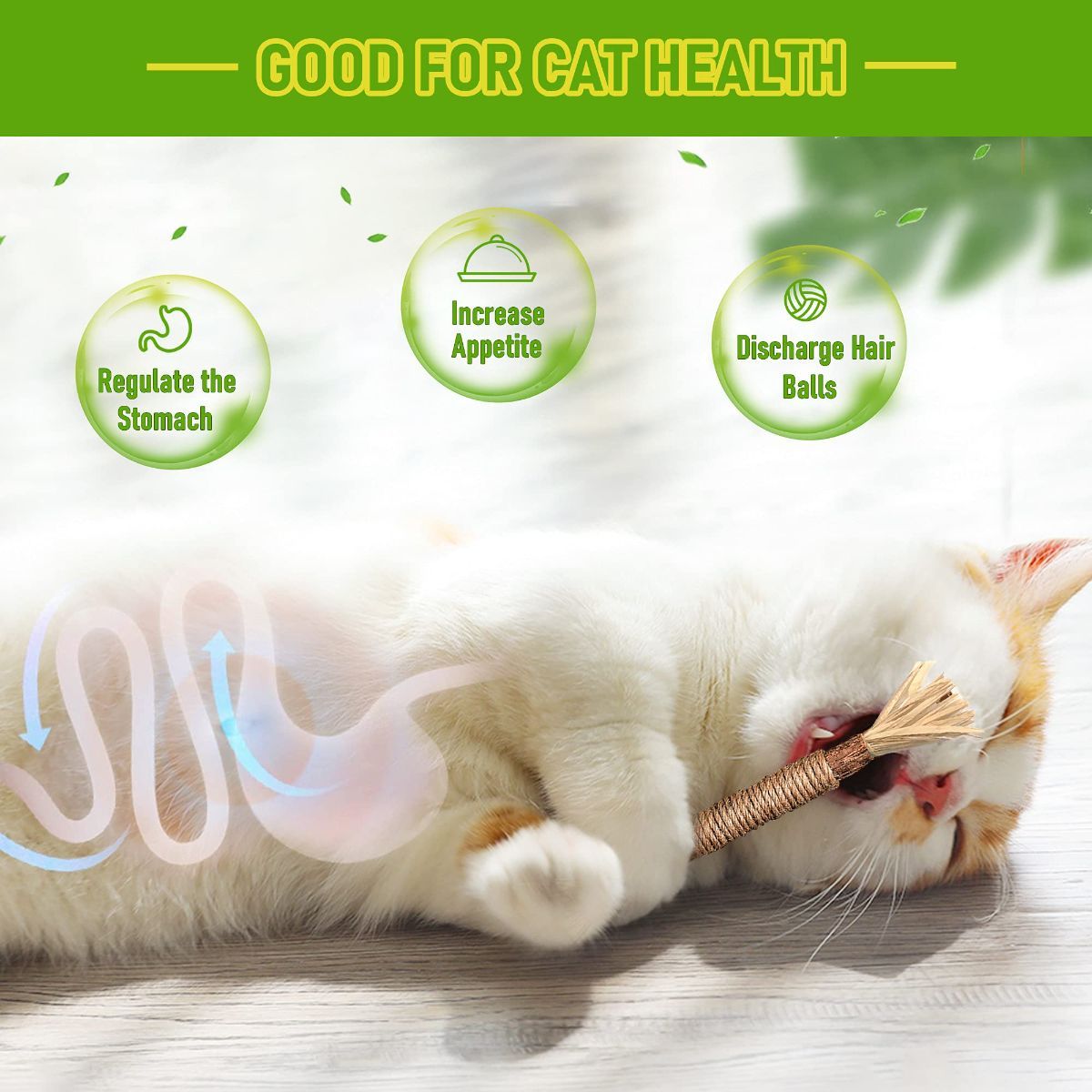 5 Cat Chew Sticks Cat Toys Cat Dental Care Natural Cat Toys Kitten Teething Toys — image 3