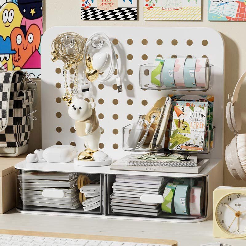 Desktop Storage Box Drawer Organizer Hole Plate Shelf Sub Storage Solution โ image 6