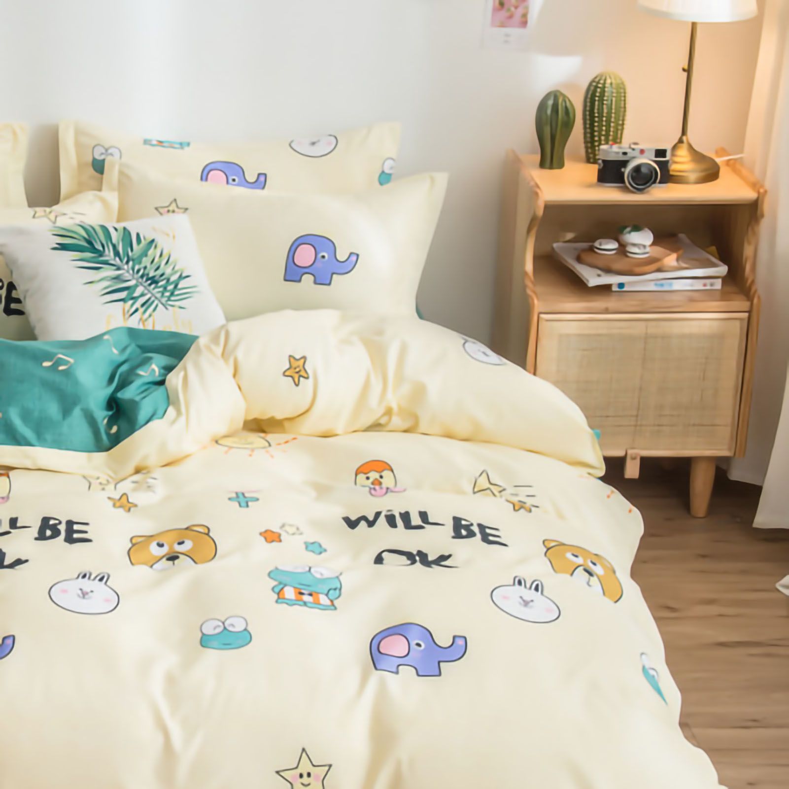 Skin Friendly Quilt Cover Thickened Polyester Soft Brushed Duvet Cover Quilt Bedding for Dormitory Bedroom Animal 180 × 220cm — image 4