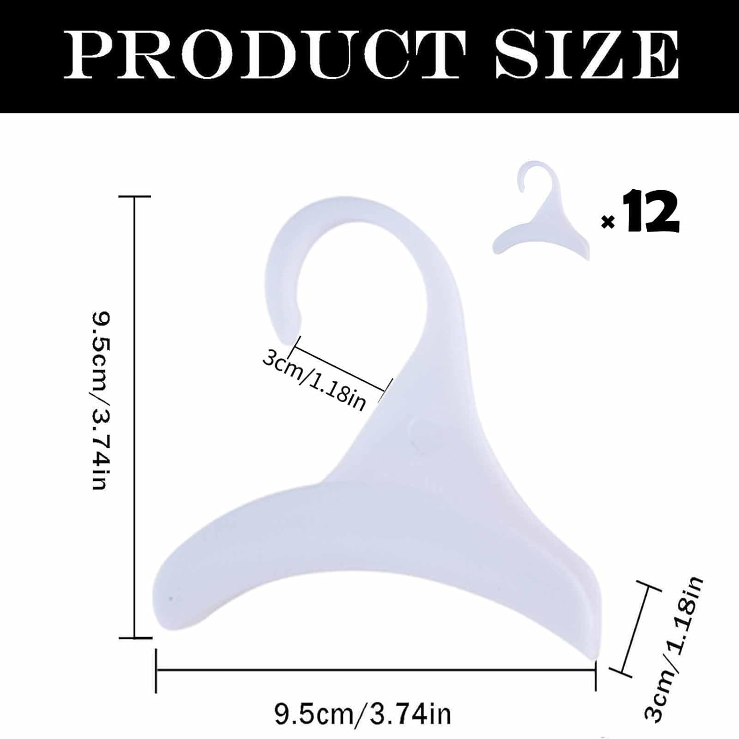 12 Pack Multifunctional White Clothes Hangers for Storage and Organizing — image 2