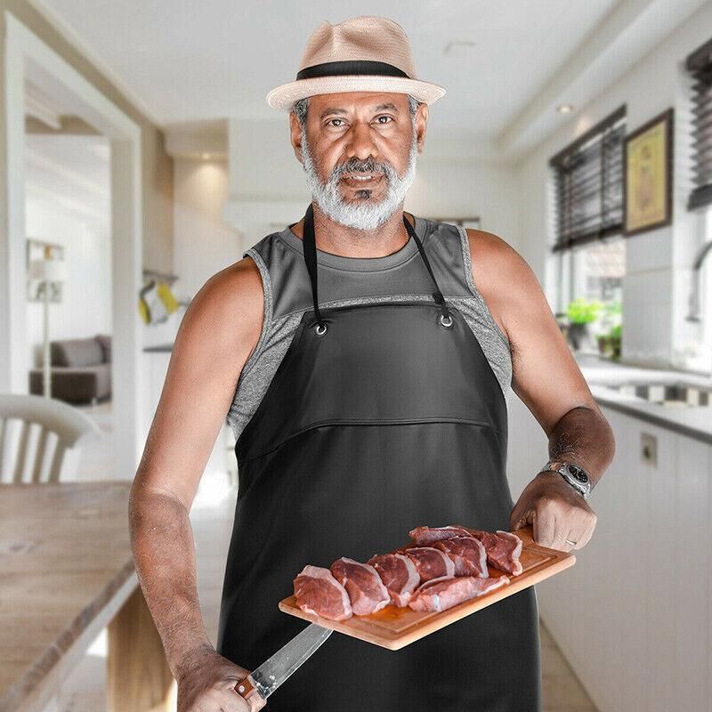 Waterproof Apron Pvc Apron Chef Butcher Work Heavy Duty Royal Black Best Quality — image 3