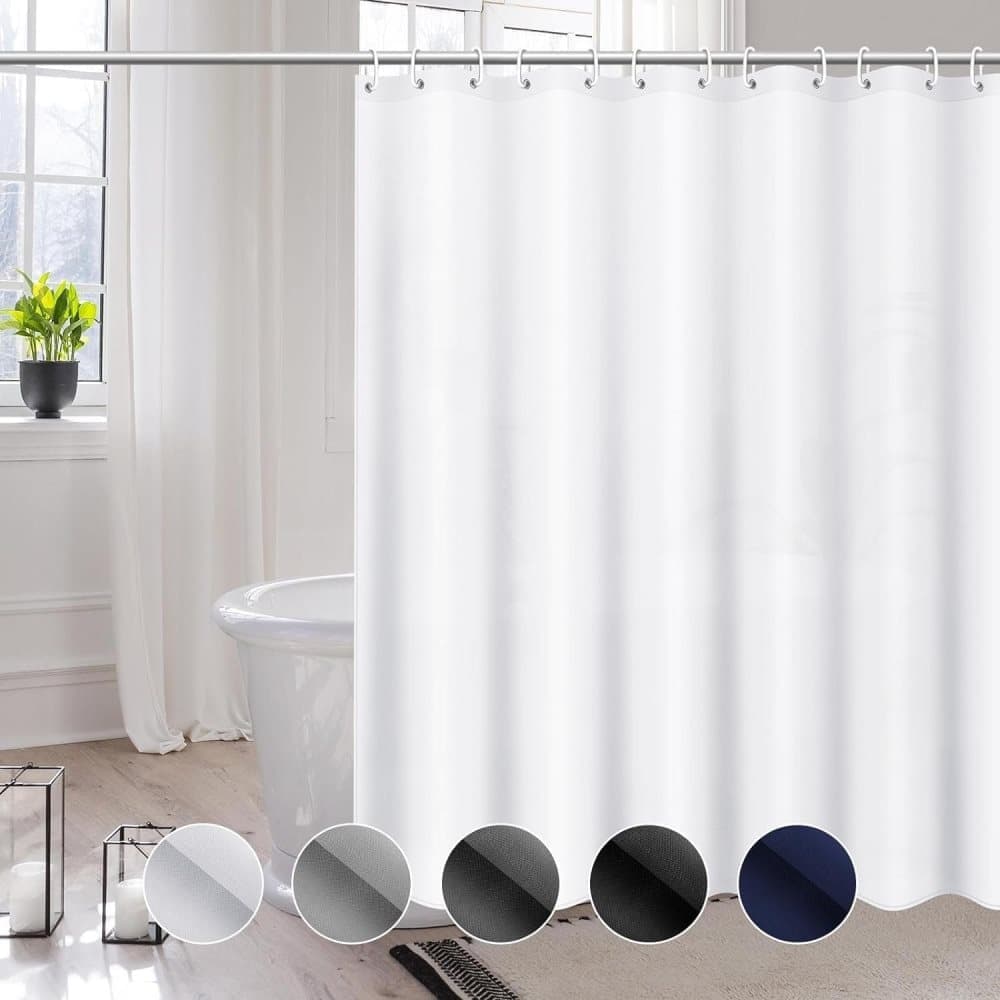 Waterproof Shower Curtain 180 × 180cm, Mold Resistant Quick-Drying, Light Green, for Outdoor Shower and Bathroom — image 2